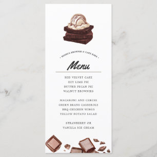 Brownie et gâteau cuit   Menu thématique