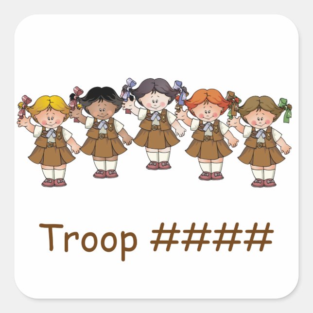 Brownie Group Quadratischer Aufkleber (Vorderseite)