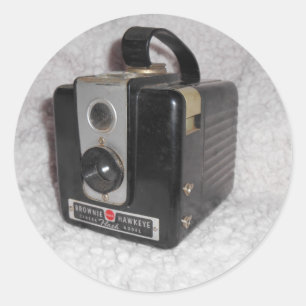Brownie Hawkeye Kamera Runder Aufkleber