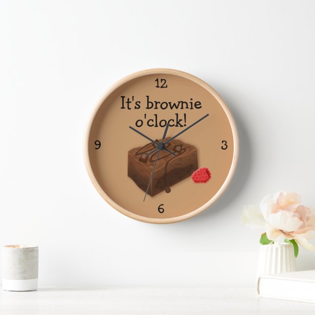 "Brownie O'Clock" zum Thema "Nahrungsaufnahme" Uhr (Zuhause)