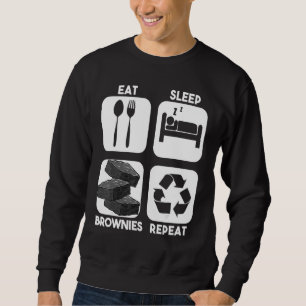 Brownie-Rezept Schokoladenriegel vegane Fudge Sweatshirt