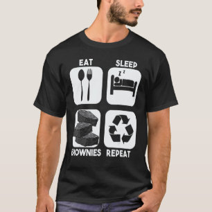 Brownie-Rezept Schokoladenriegel vegane Fudge T-Shirt