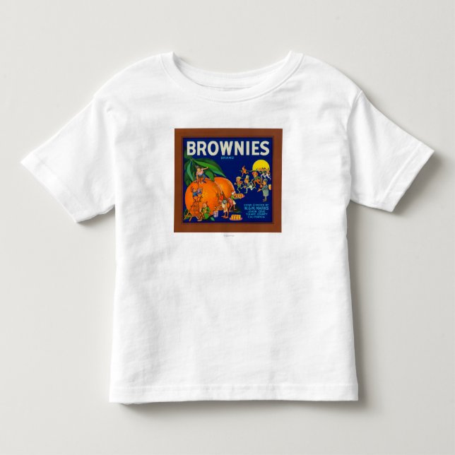 Brownies Brand Citrus Crate Label Kleinkind T-shirt (Vorderseite)