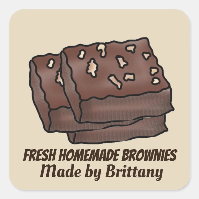 Brownies maison frais addname sticker (Devant)