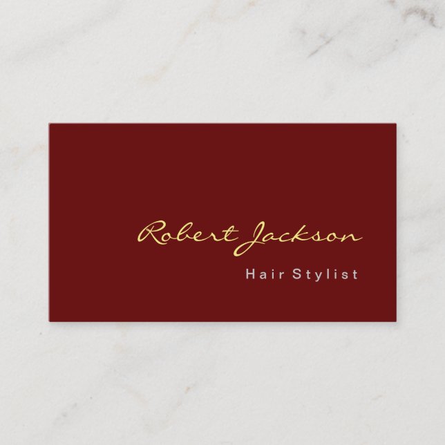 Brownish Red Hair Style Consultant Makeup Artist Visitenkarte (Vorderseite)