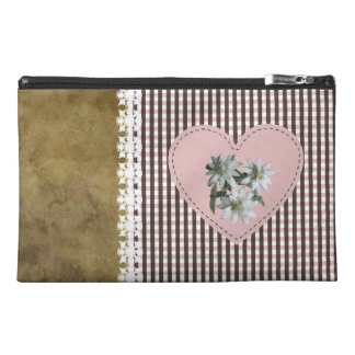 BrownOnRose - Sueded mittlere kosmetische Tasche