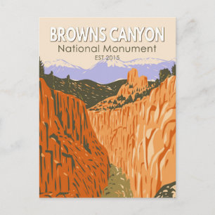 Browns Canyon National Monument Colorado Vintage a Postkarte