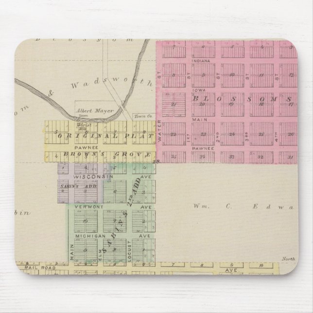 Browns Groveand Burdett, Kansas Mousepad (Vorne)