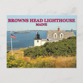 Browns Head Lighthouse, Maine Postcard Postkarte
