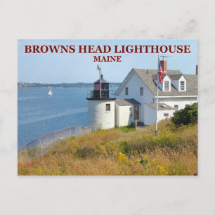 Browns Head Lighthouse, Maine Postcard Postkarte