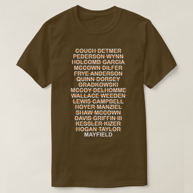 Browns Quarterback List Baker Mayfield 1999 T-Shirt (Design vorne)