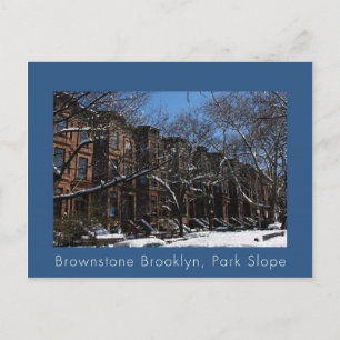 Brownstone Brooklyn, NY Postkarte