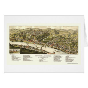 Brownsville, carte panoramique de PA - 1883