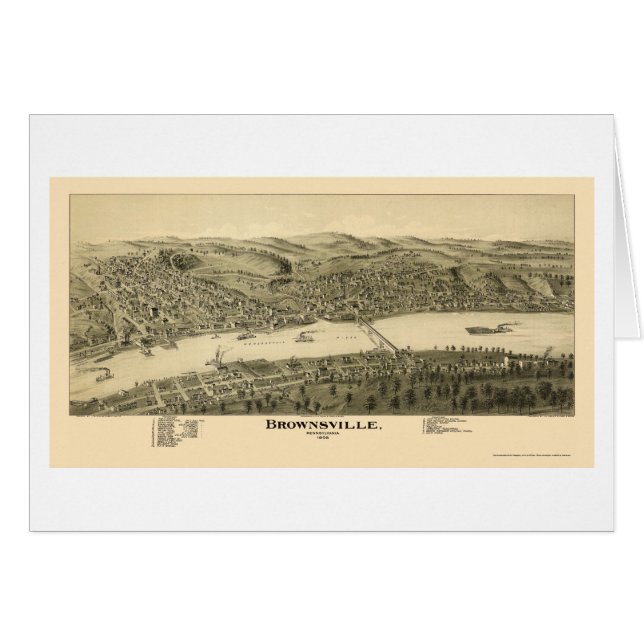 Brownsville, panoramische Karte PAs - 1902 (Vorderseite (Horizontal))