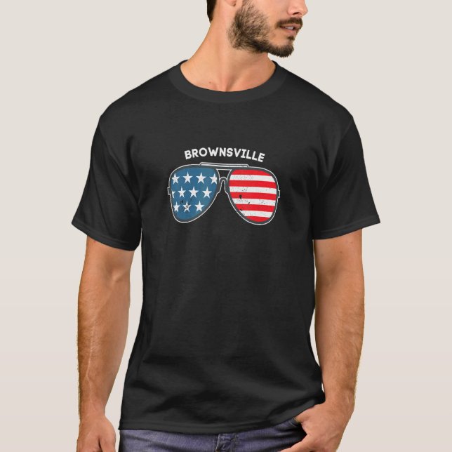 Brownsville Texas Tx US Cities America 4. Juli T-Shirt (Vorderseite)