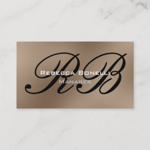Browny beige schwarze visitenkarte