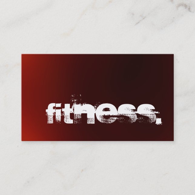 Browny Red Personal Trainer Fitness Business Card Visitenkarte (Vorderseite)
