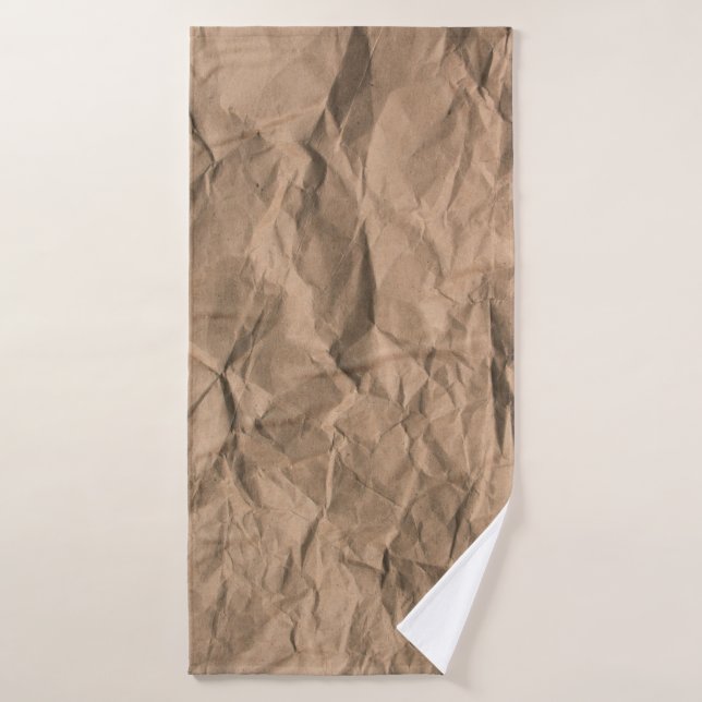 Browrough crumpled rezykliert paper textur badehandtuch (Badehandtuch)