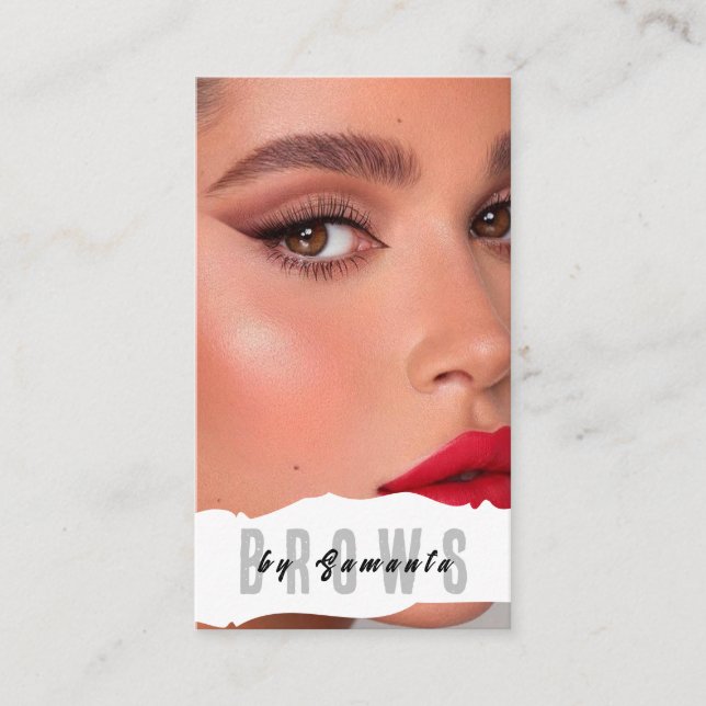 Brows Aftercare PMU Microblading Henna Salon Busin Visitenkarte (Vorderseite)