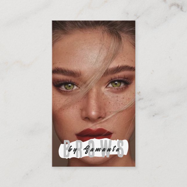 Brows Aftercare PMU Microblading Henna Salon Busin Visitenkarte (Vorderseite)