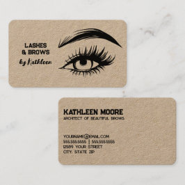 Brows and Lashes Kraft Visitenkarte