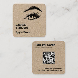 Brows and Lashes QR Quadratische Visitenkarte