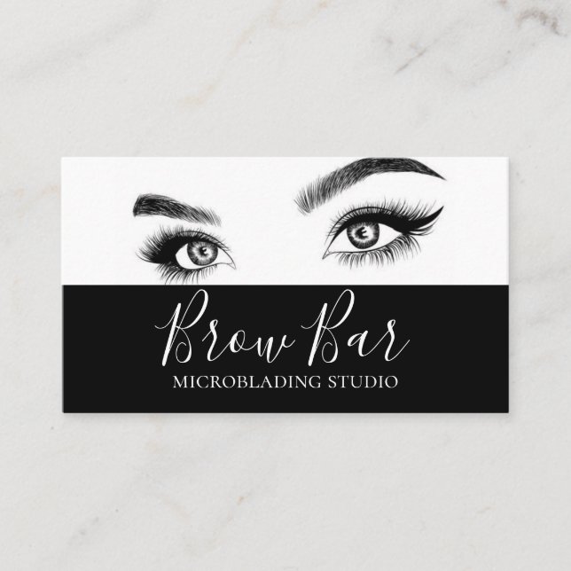 Brows & Lashes Microblading, Eyelash Extensions Bu Visitenkarte (Vorderseite)