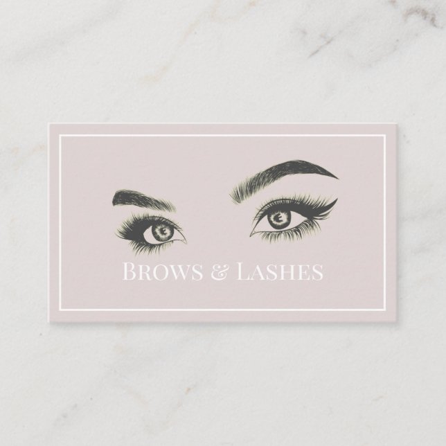 Brows & Lashes Microblading, Eyelash Extensions Visitenkarte (Vorderseite)