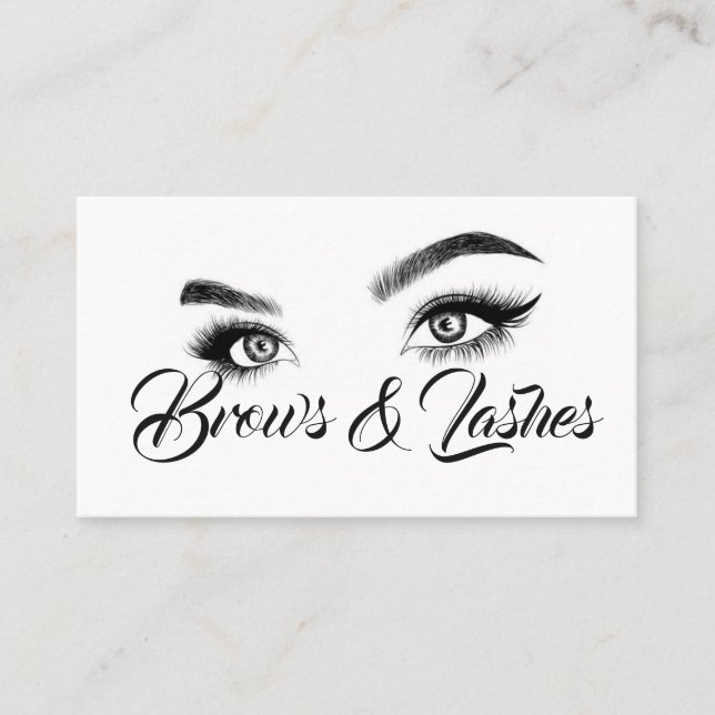 Brows & Lashes Microblading, Eyelash Extensions Visitenkarte (Vorderseite)