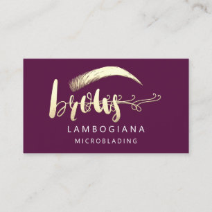 Browsers Golden Logo Microblade Gold Lila Social Visitenkarte