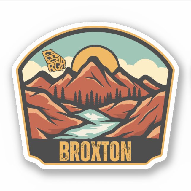 Broxton, Georgien Aufkleber (Vorderseite)