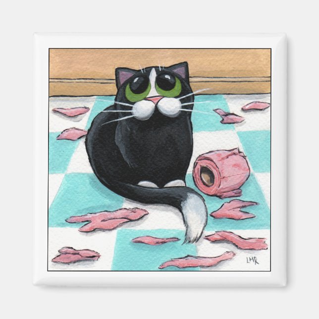 Broyeur de papier - Aimant de chat (Devant)