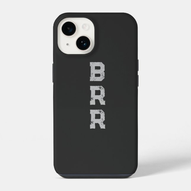 BRR-Logo - Grau iPhone 14 Hülle (Rückseite)