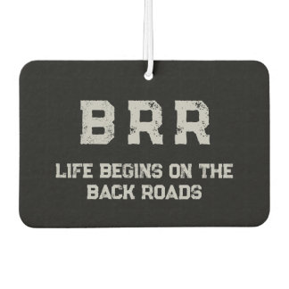 BRR-Logo Gray Lettering "Das Leben beginnt am ..." Autolufterfrischer