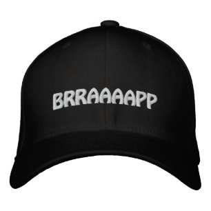 "BRRAAAAPP" Sledders.com Black Flexfit Hat Bestickte Kappe