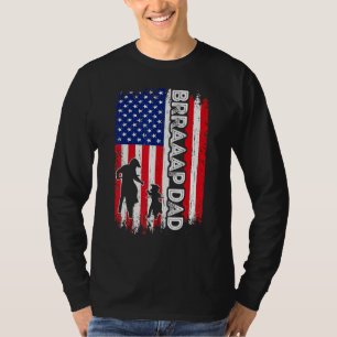 Brraaap Vater Amerikanischer Flaggendreher Motocro T-Shirt