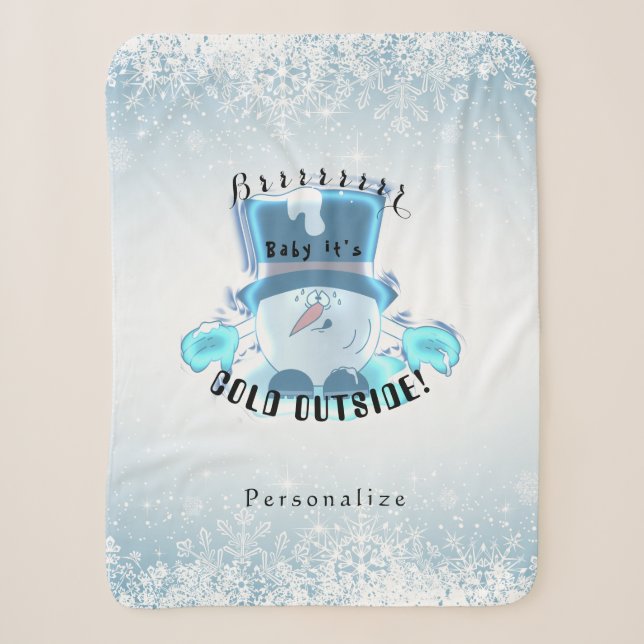 Brrr, Baby, es ist kalt draußen Sherpadecke (Vorderseite)