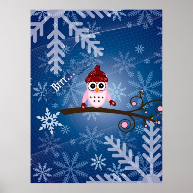 Brrr...rosa Owl, Poster (Vorne)