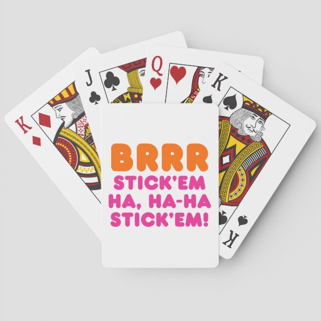 BRRR STICK 'EM HA, HA-HA STICK 'EM! SPIELKARTEN (Rückseite)
