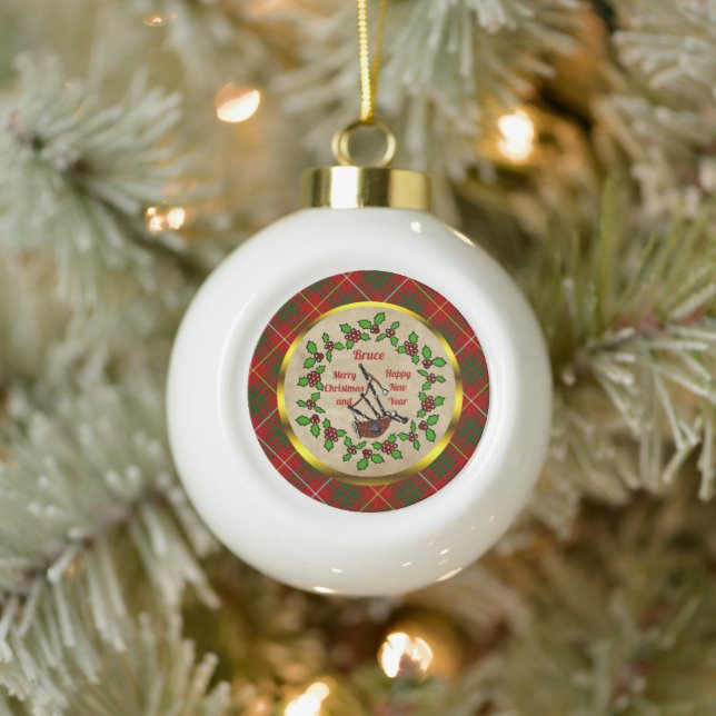 Bruce Clan Abzeichen Christmas Keramik Kugel-Ornament (Baum)