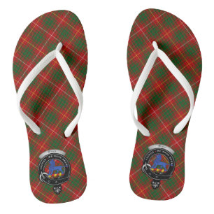 Bruce Clan Abzeichen & Tartan Flip Flops