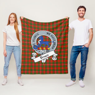 Bruce Clan Abzeichen Tartan Kariert Fleecedecke