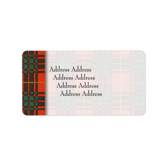 Bruce clan Kariert Scottish tartan Adressaufkleber (Vorne)