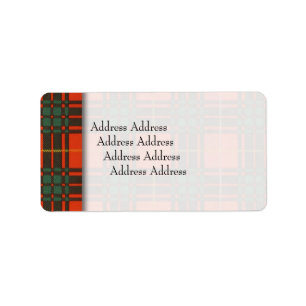 Bruce-Clan karierter schottischer Tartan Adressaufkleber