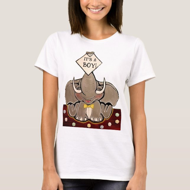 Bruce, der Elefant "Das ist ein Junge!" T-Shirt (Vorderseite)