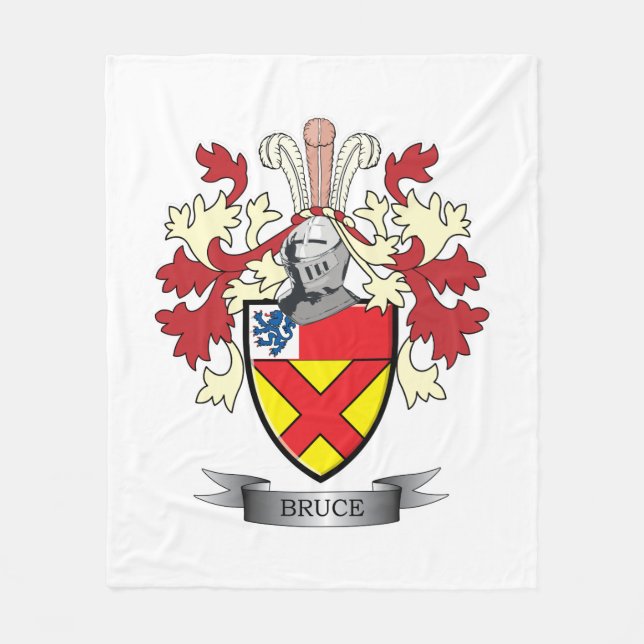Bruce-Familienwappen-Wappen Fleecedecke (Vorderseite)