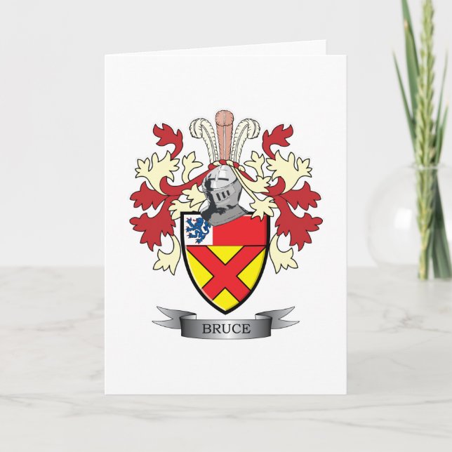 Bruce-Familienwappen-Wappen Karte (Vorderseite)
