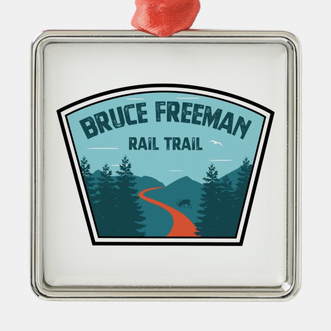 Bruce Freeman Rail Trail Ornament Aus Metall (Vorne)