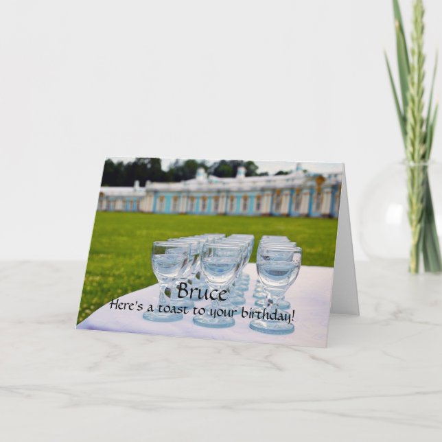 Bruce Happy Birthday, Vodka Shots Catherine Palace Karte (Vorderseite)