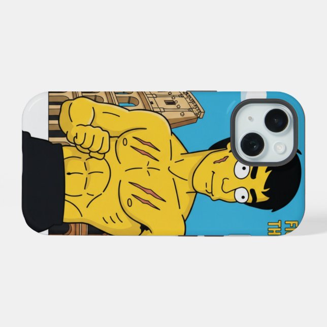 Bruce Lee iPhone 15 Hülle (Rückseite (Horizontal))